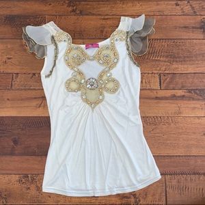 Body Language Paris Embellished Top